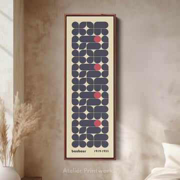 Beige Large Framed Canvas Beige Bauhaus Wall Art - Atelier Printworks