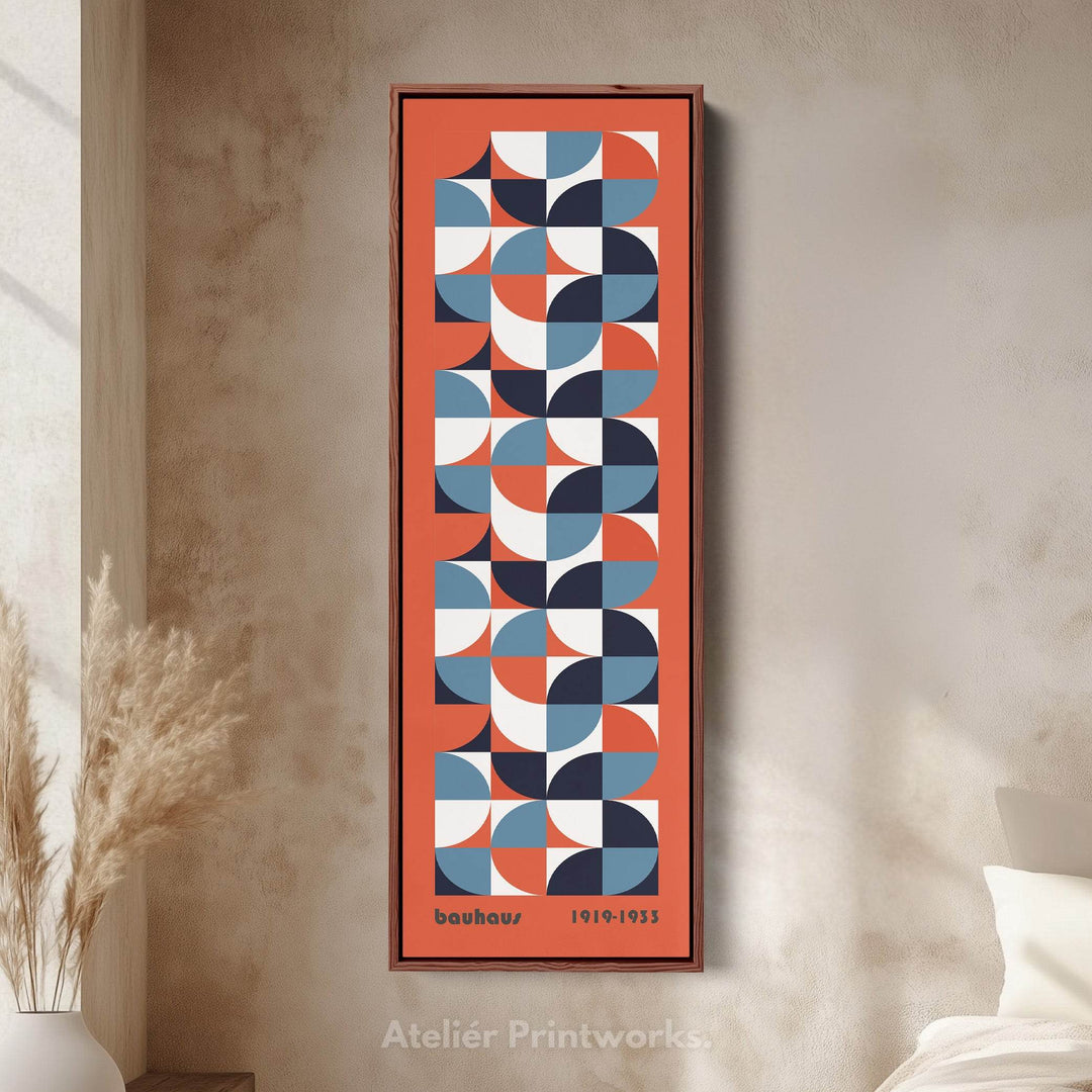 Vertical Pink Terracotta Decor Bauhaus Mid Century - Atelier Printworks