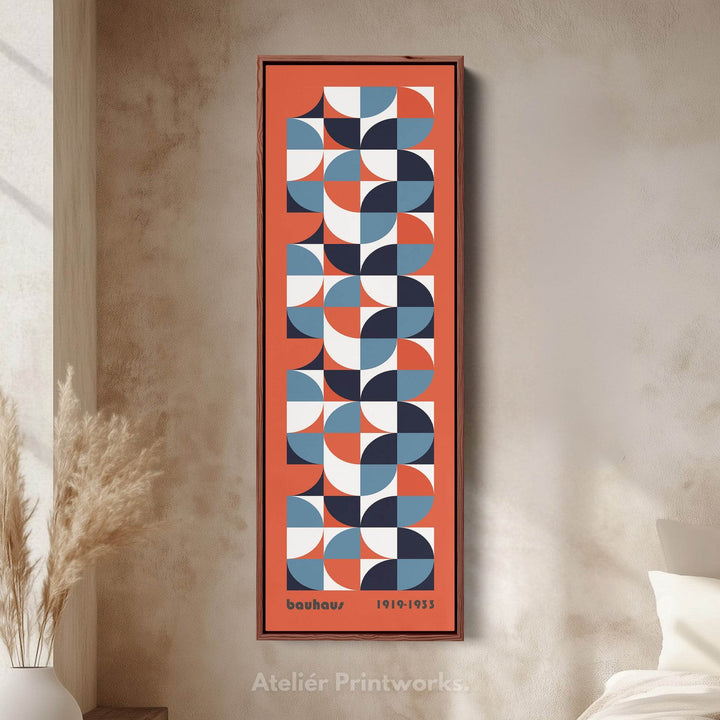 Vertical Pink Terracotta Decor Bauhaus Mid Century - Atelier Printworks