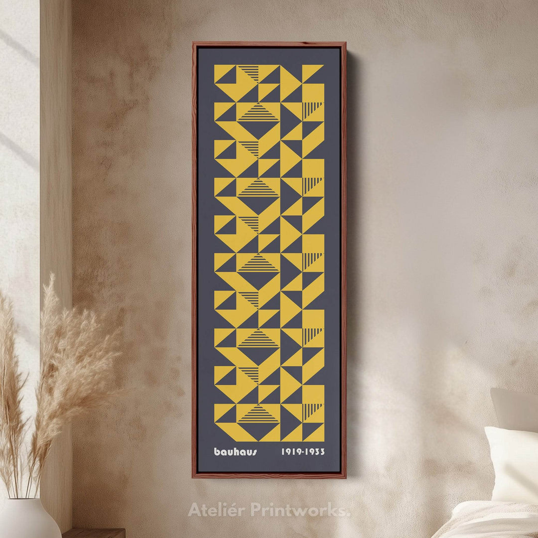 Vertical Dark Blue Decor Bauhaus Mid Century - Atelier Printworks