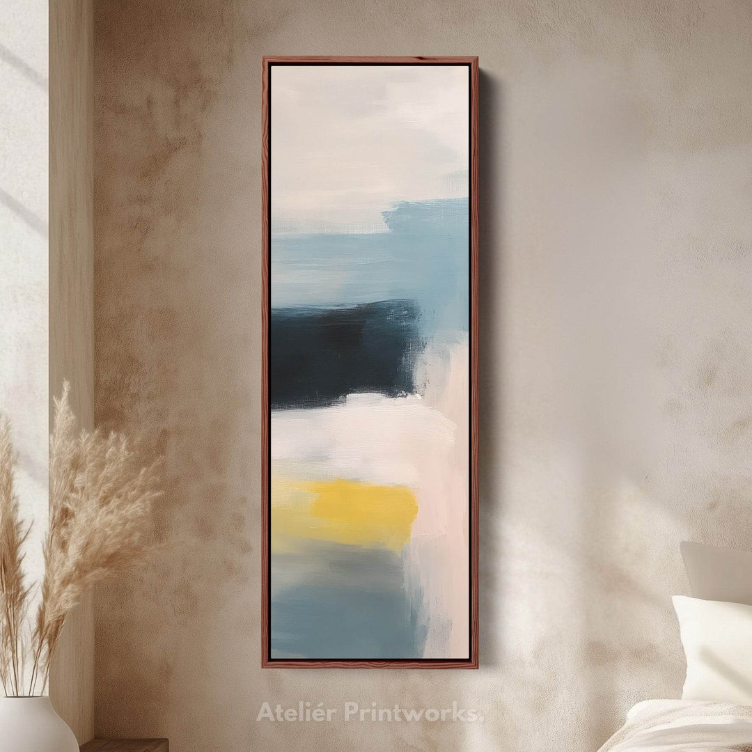 Calming Abstract Long Vertical Bedroom Artwork - Atelier Printworks