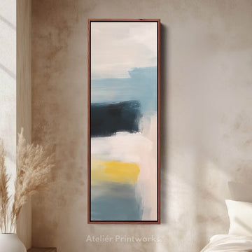 Calming Abstract Long Vertical Bedroom Artwork - Atelier Printworks