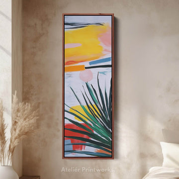 Vertical Wall Art Abstract Sunset - Atelier Printworks