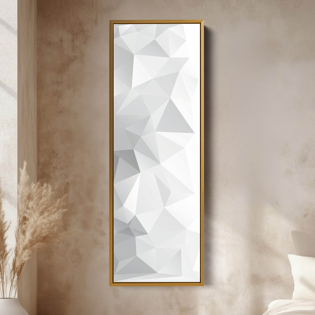 Abstract Black Stripes Vertical Framed Canvas Wall Art for Bedroom or Entryway - Atelier Printworks