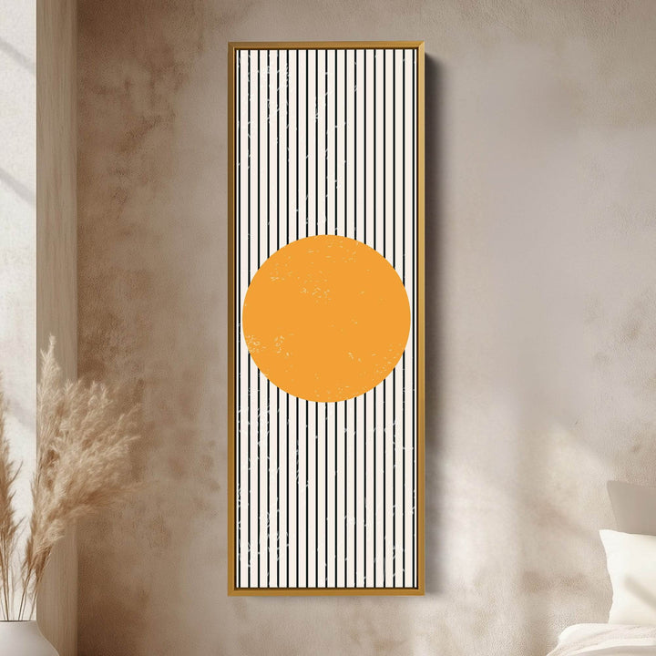 Minimalist Blue Block Vertical Framed Canvas Wall Art for Bedroom or Office - Atelier Printworks