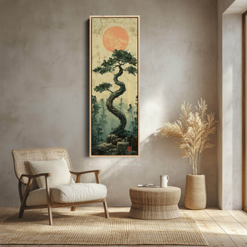 Vertical Wall Art Bonsai Tree - Atelier Printworks