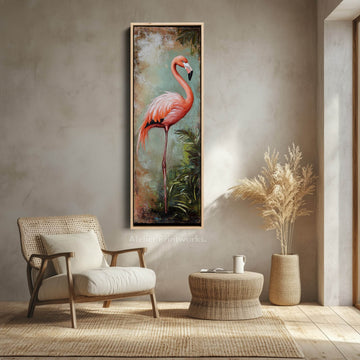 Pink Flamingo Tall Vertical Wall Decor - Atelier Printworks