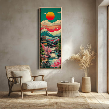 Japanese Landscape Vertical Wall Art - Atelier Printworks