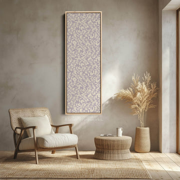 Botanical Beige & Purple Floral Framed Floral Wall Art - Atelier Printworks