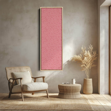 Red & Pink Wriggly Vertical Narrow Wall Art - Atelier Printworks