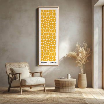 Yellow Bauhaus Vertical Retro Wall Decor - Atelier Printworks