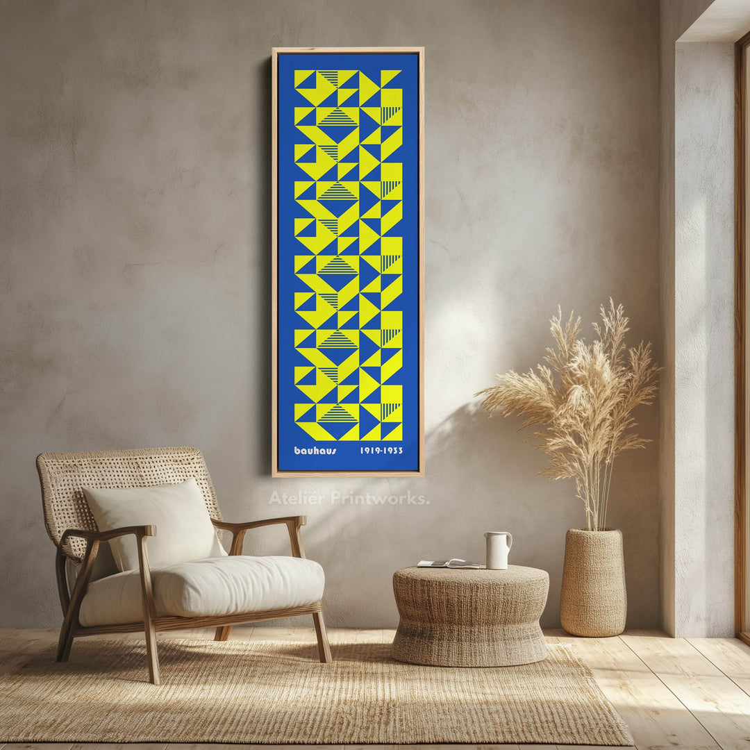 Bedroom Wall Art Vertical Geometric Bauhaus - Atelier Printworks
