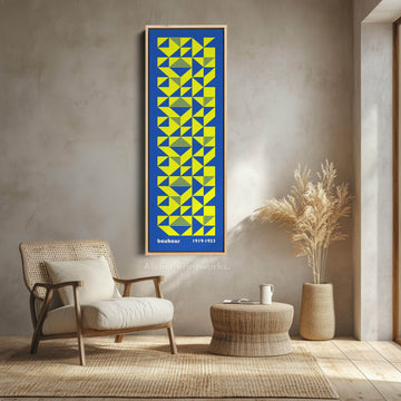 Bedroom Wall Art Vertical Geometric Bauhaus - Atelier Printworks