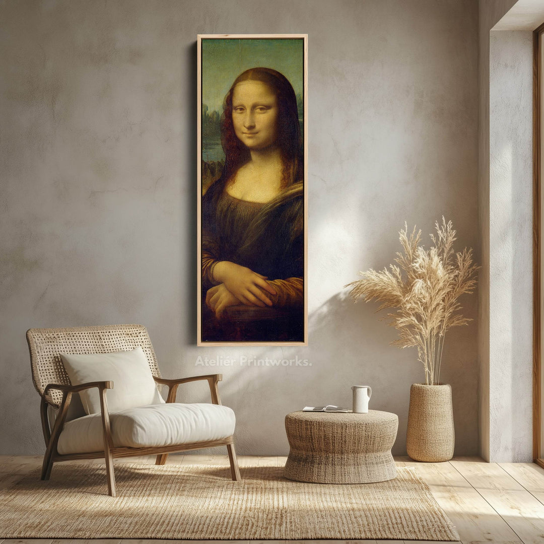 Long Vertical Wall Art Leonardo Di Vinci Mona Lisa - Atelier Printworks