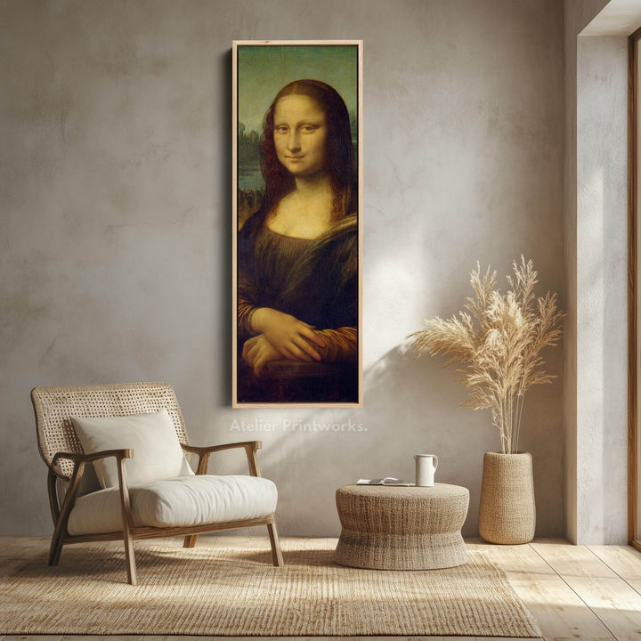 Long Vertical Wall Art Leonardo Di Vinci Mona Lisa - Atelier Printworks