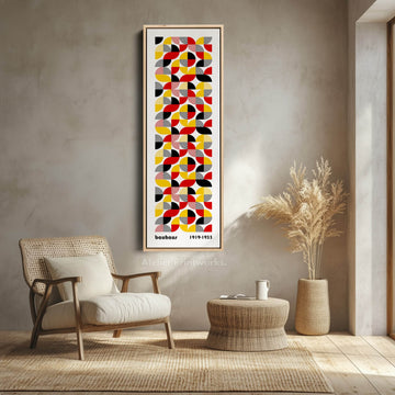 Long Narrow Mid Century Bauhaus Wall Decor - Atelier Printworks