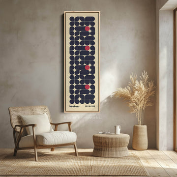 Beige Large Framed Canvas Beige Bauhaus Wall Art - Atelier Printworks