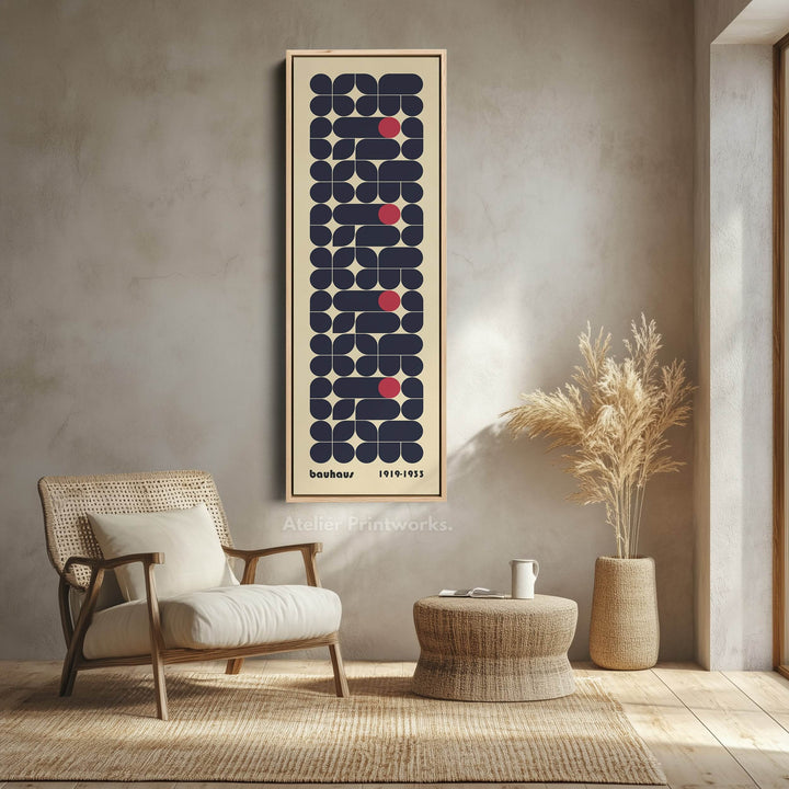 Beige Large Framed Canvas Beige Bauhaus Wall Art - Atelier Printworks