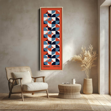 Vertical Pink Terracotta Decor Bauhaus Mid Century - Atelier Printworks