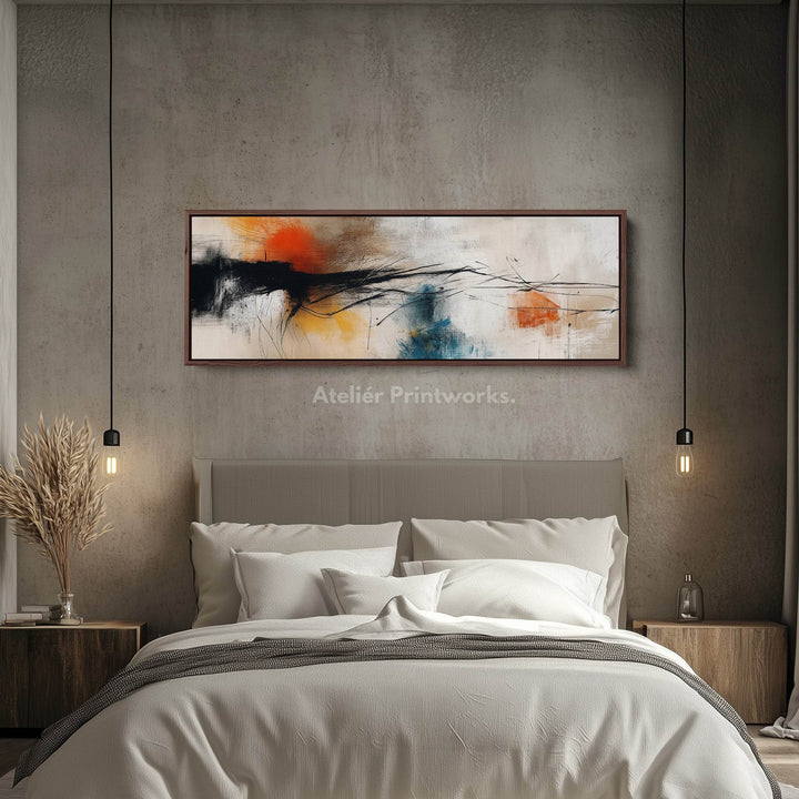 Colourful Abstract Large Horizontal Wall Art - Atelier Printworks