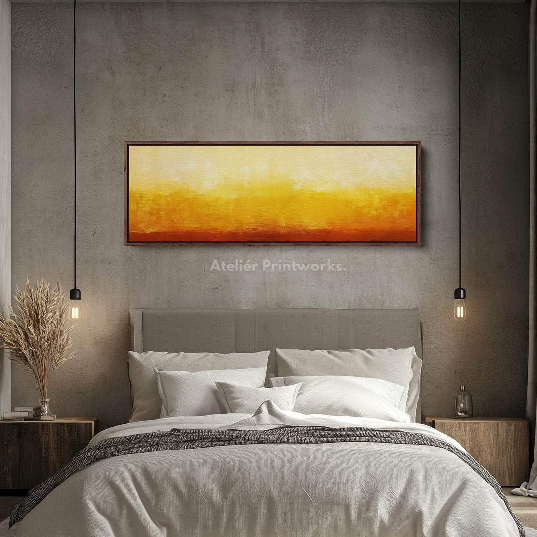 Abstract Yellow Large Framed Wall Pictures For Living Room - Atelier Printworks