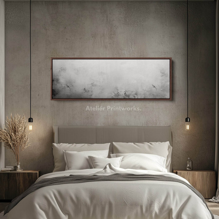 Black & White Framed Canvas Long Narrow Horizontal Wall Art - Atelier Printworks