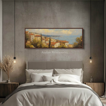 Coastal Seascape Large Long Canvas Horizontal Wall Art - Atelier Printworks