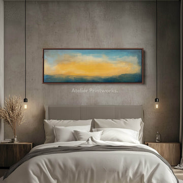 Abstract Sunset Narrow Long Wall Art Canvas - Atelier Printworks
