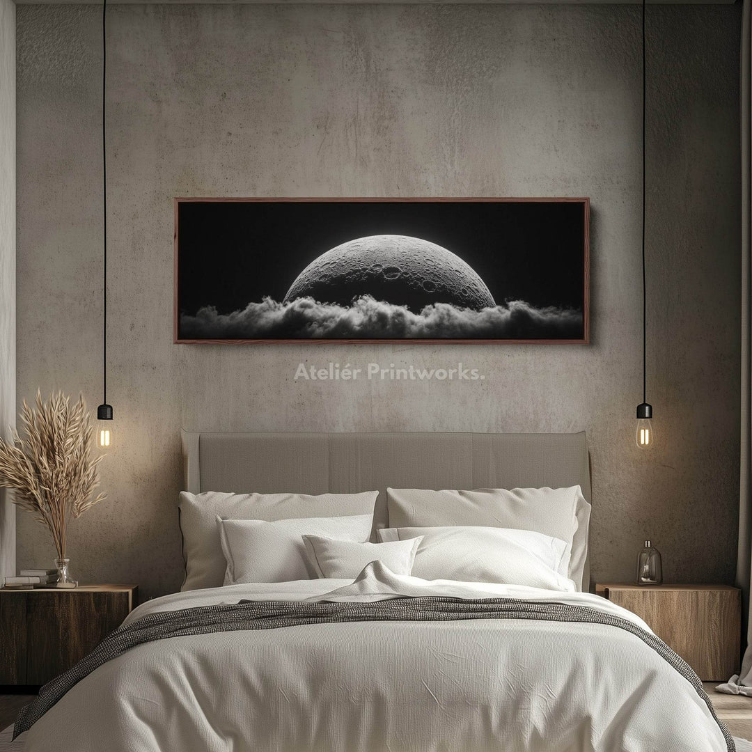 Abstract Moon Wide Narrow Skinny Wall Decor - Atelier Printworks