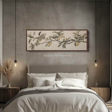 Apple Tree Above Bed Decor Framed Canvas Wall Decor - Atelier Printworks