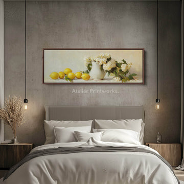 Kitchen Lemon Wall Decor Long Panoramic Canvas Wall Art - Atelier Printworks