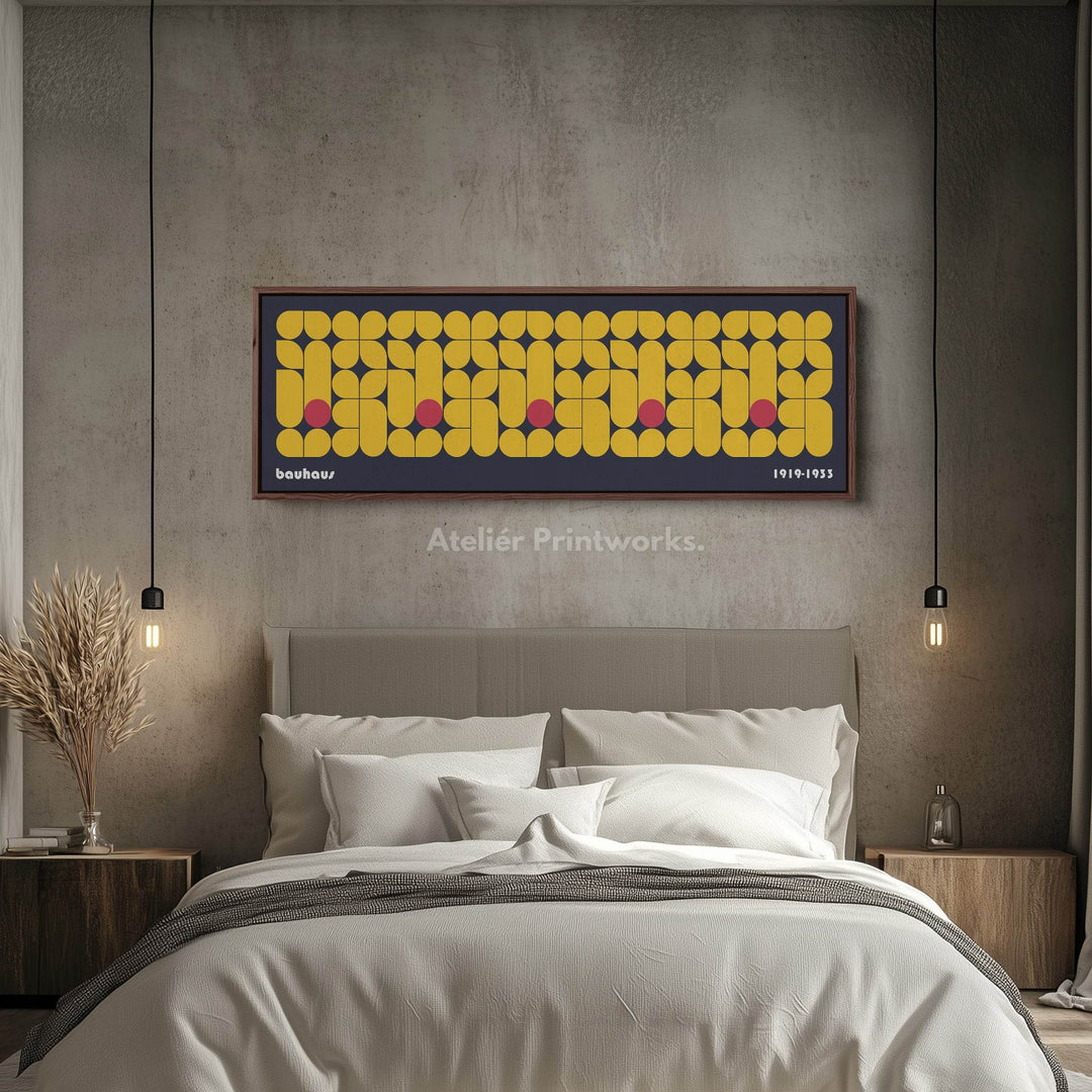 Long Framed Living Room Wall Art Modern Bauhaus - Atelier Printworks