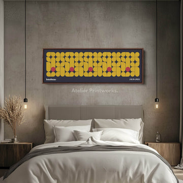 Long Framed Living Room Wall Art Modern Bauhaus - Atelier Printworks