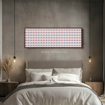 Horizontal Wall Art Small America Flags USA - Atelier Printworks