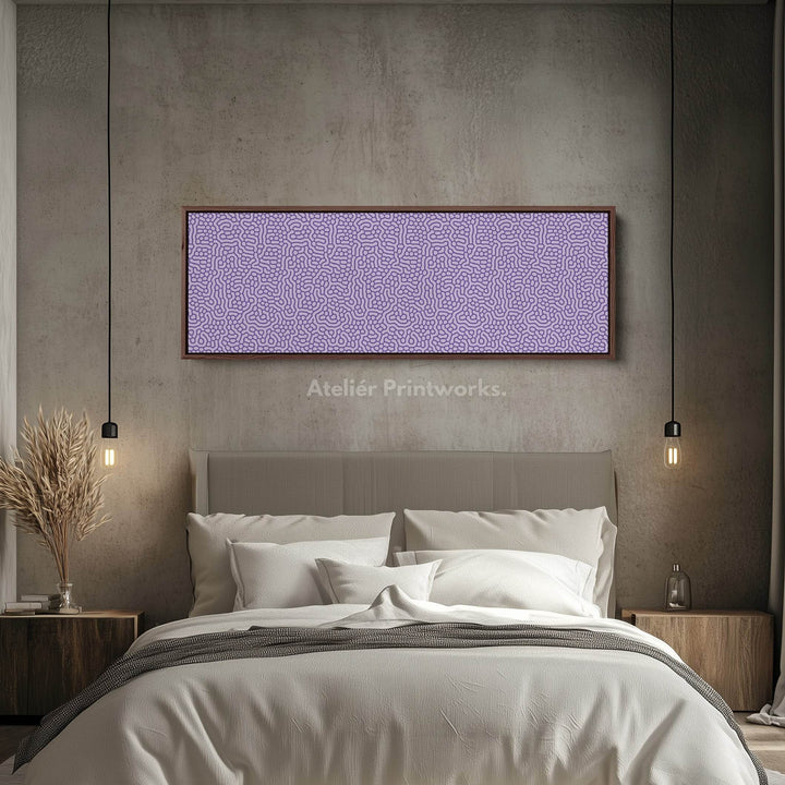 Purple Organic Pattern Horizontal Long Wall Decor - Atelier Printworks