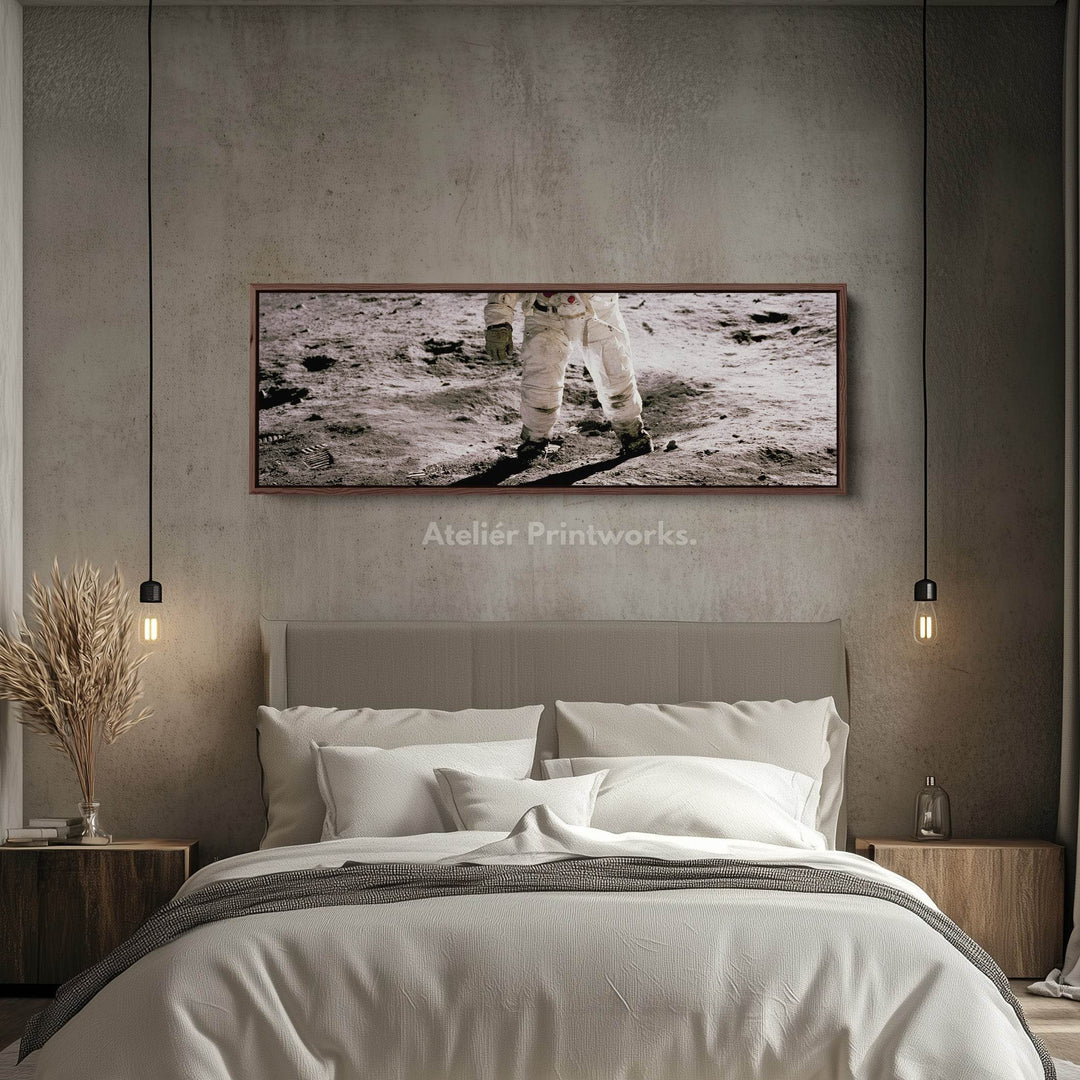 Astronaut Moon Walk Long Horizontal Wall Art - Atelier Printworks