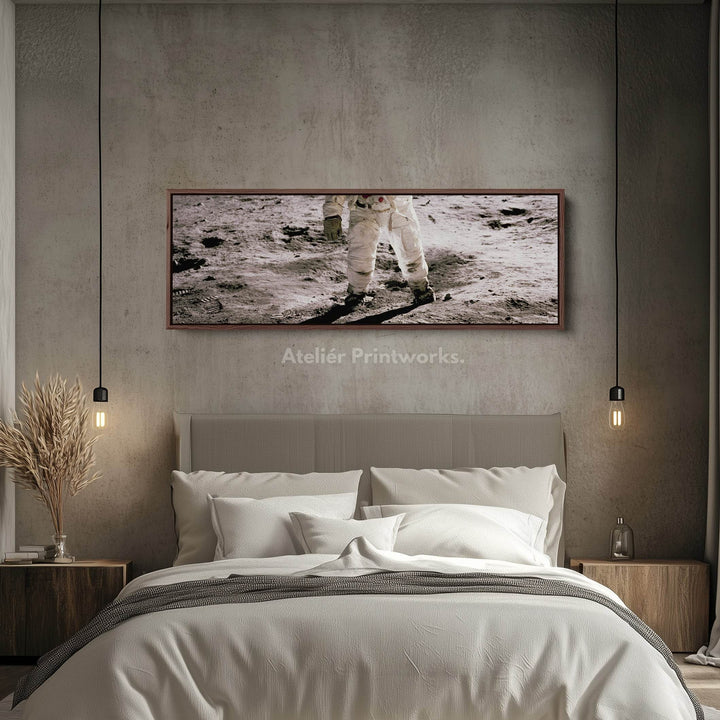 Astronaut Moon Walk Long Horizontal Wall Art - Atelier Printworks
