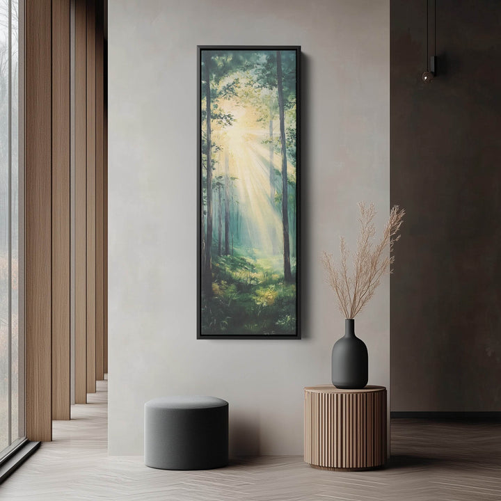 Hall Way Forest Large Vertical Long Skinny Wall Art - Atelier Printworks