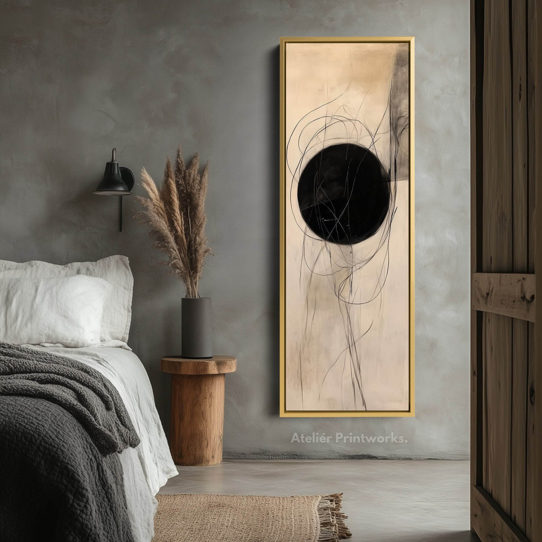 Minimalist Abstract Vertical Thin Large Wall Art Canvas - Atelier Printworks