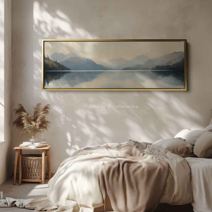 Abstract Mountain and Lake Horizontal Wall Art - Atelier Printworks