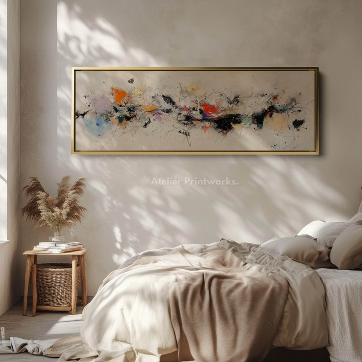 Abstract Expressionist Horizontal Long Wall Art - Atelier Printworks