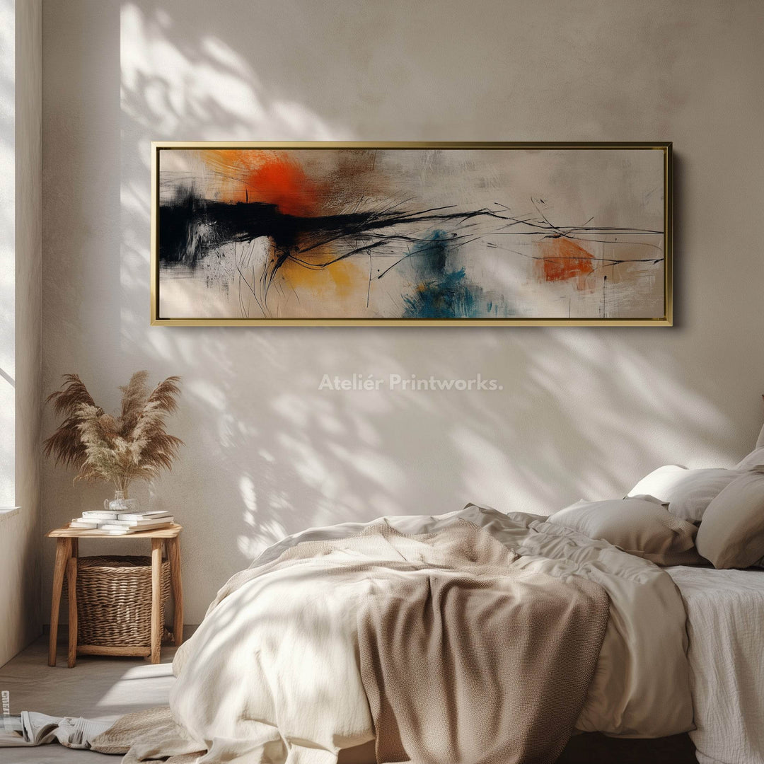 Colourful Abstract Large Horizontal Wall Art - Atelier Printworks
