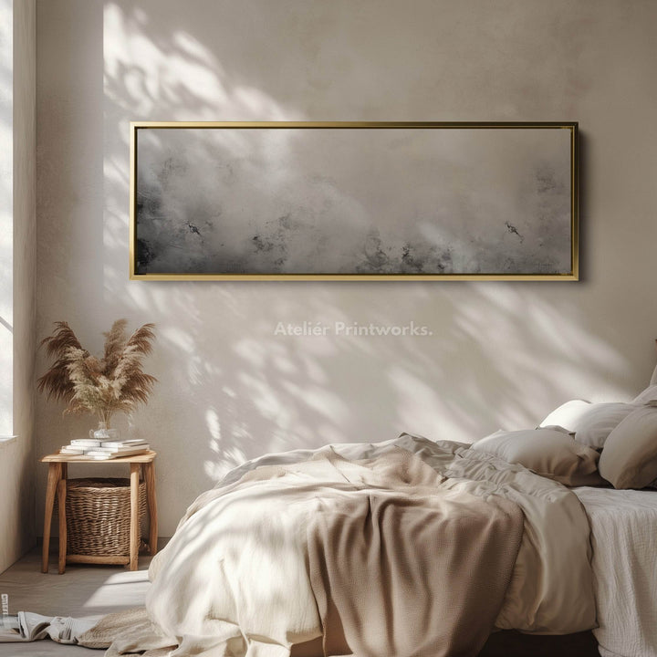 Black & White Framed Canvas Long Narrow Horizontal Wall Art - Atelier Printworks