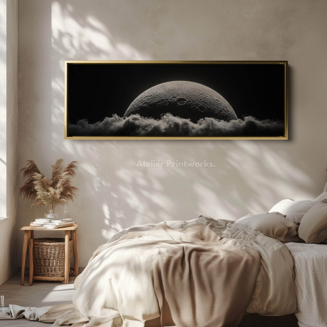 Abstract Moon Wide Narrow Skinny Wall Decor - Atelier Printworks