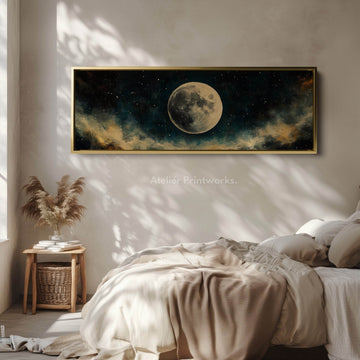 Wide Narrow Skinny Wall Decor Abstract Moon - Atelier Printworks