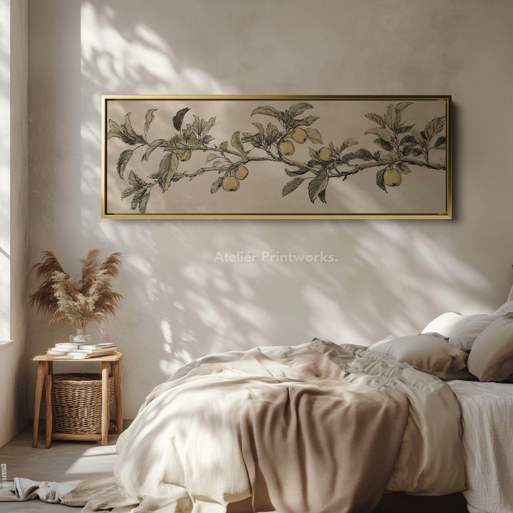 Apple Tree Above Bed Decor Framed Canvas Wall Decor - Atelier Printworks