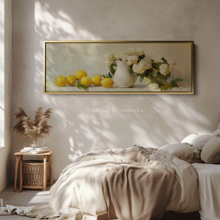 Kitchen Lemon Wall Decor Long Panoramic Canvas Wall Art - Atelier Printworks