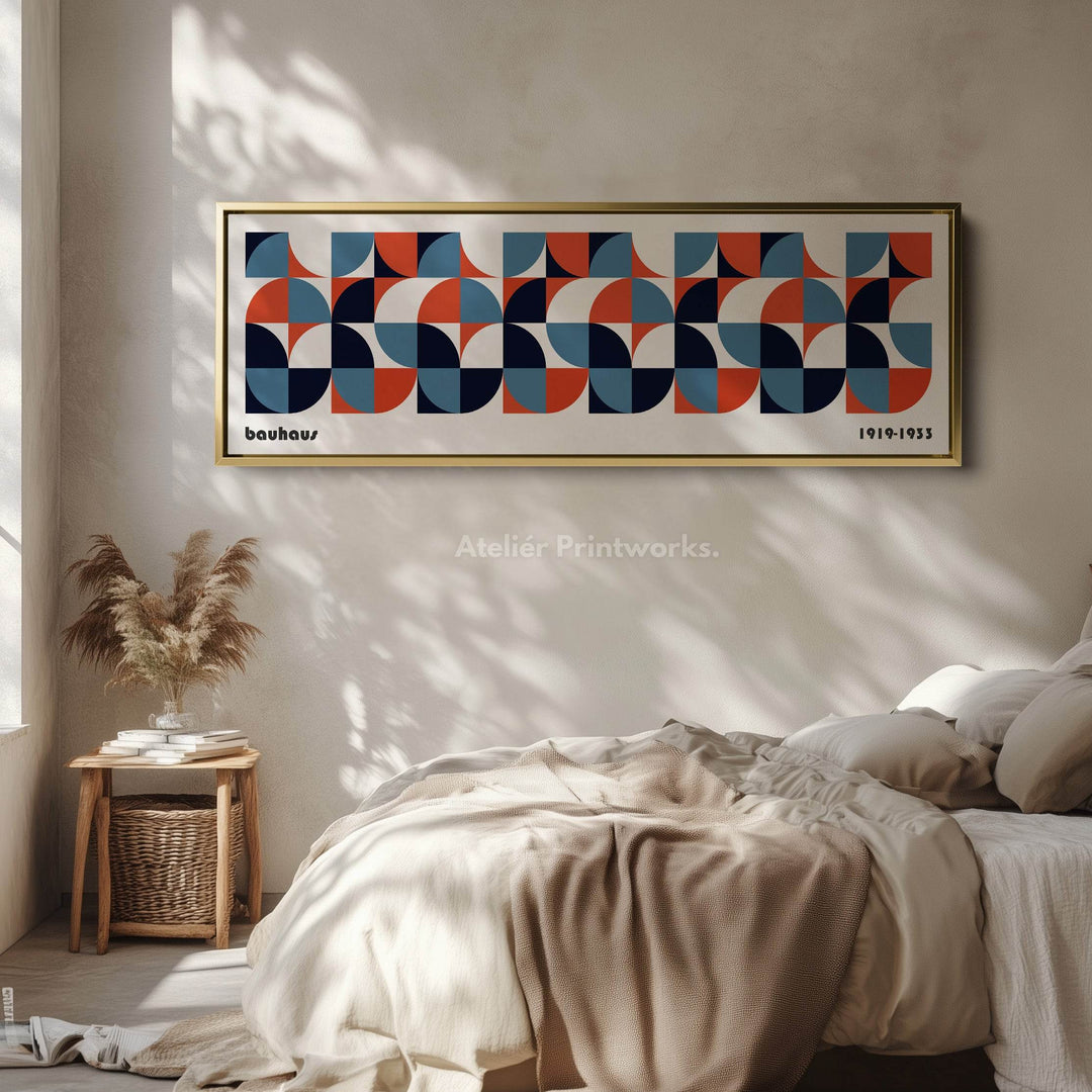 Long Framed Living Room Wall Art Modern Bauhaus - Atelier Printworks