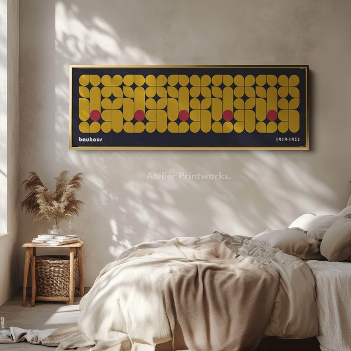 Long Framed Living Room Wall Art Modern Bauhaus - Atelier Printworks