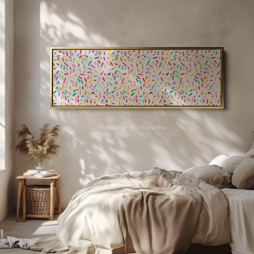 Colorful Sprinkles Kids Long Horizontal Wall Art - Atelier Printworks